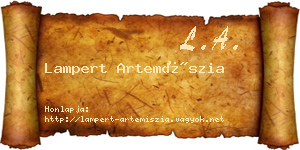 Lampert Artemíszia névjegykártya